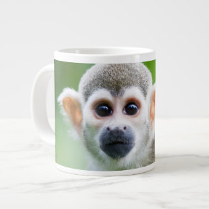 Sluiting van een Common Squirrel Monkey Grote Koffiekop