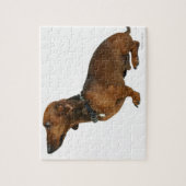 Sluiting van een dachshund legpuzzel (Verticaal)