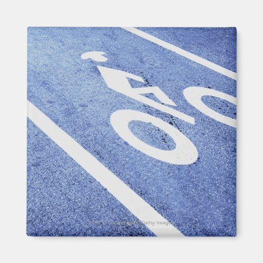 Sluiting van een fietsenbord op de weg magneet (Voorkant)