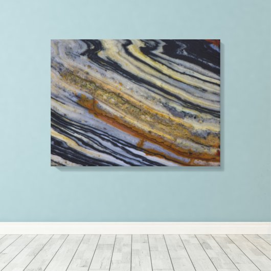 Sluiting van een gestript Jasper Slab Canvas Afdruk (Insitu (Houten vloer))