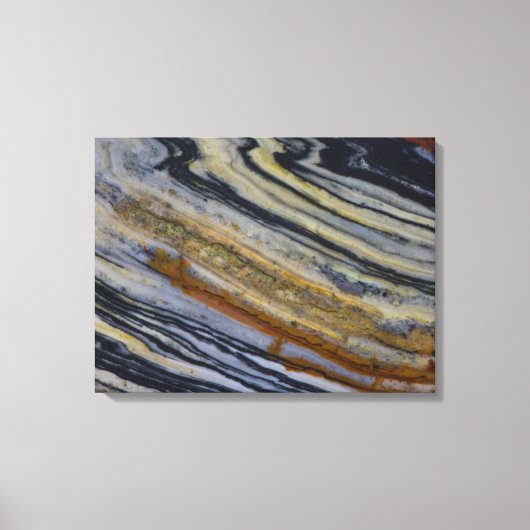 Sluiting van een gestript Jasper Slab Canvas Afdruk (Voorkant)