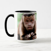 Sluiting van een kapucijnaapje met zwarte loper mok (Links)