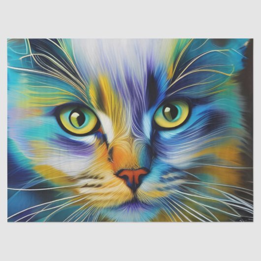 Sluiting van een kleurrijke Siamese Kitten Tissuepapier (Voorkant)