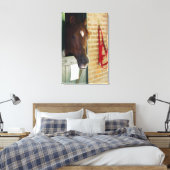Sluiting van een paard 2 canvas afdruk (Insitu (Slaapkamer))