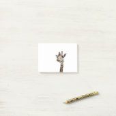 Sluiting van een prachtig giraffelgezicht post-it® notes (Op bureau)