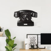 Sluiting van een roterende telefoon poster (Thuiskantoor)