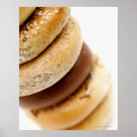 Sluiting van een stapel geassembleerde bagels