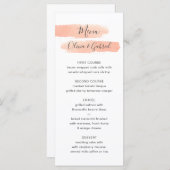 Sluiting van fijne perziken. Eenvoudige moderne br Menu (Voorkant / Achterkant)