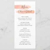 Sluiting van fijne perziken. Eenvoudige moderne br Menu (Voorkant)