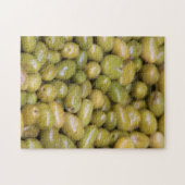 Sluiting van groene olijven legpuzzel (Horizontaal)