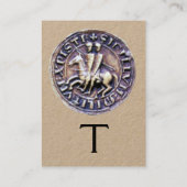 SLUITING VAN HET KNIGHTS-TEMPLAR MONOGRAM Kraft Pa Visitekaartje (Achterkant)