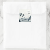 Sluiting van het recept vierkante sticker (Tas)