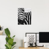 Sluiting van het zebra en de schouder poster (Thuiskantoor)