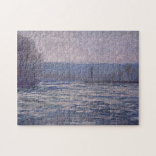 Sluiting van ijs op Seine Bennecourt Monet Fine Ar Legpuzzel
