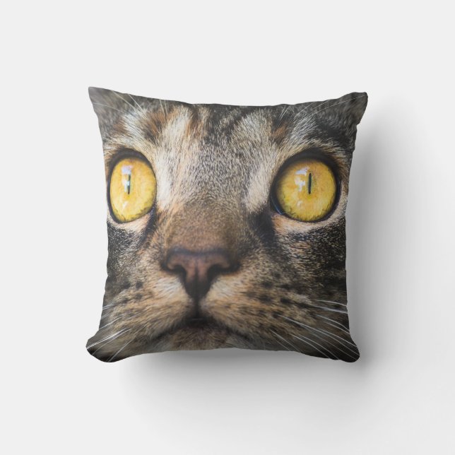 Sluiting van kat met gele ogen kussen (Voorkant)