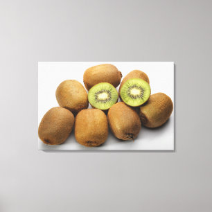 Sluiting van kiwi-vruchten 2 canvas afdruk