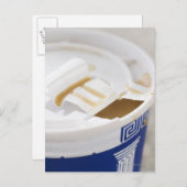 Sluiting van koffie briefkaart (Voorkant / Achterkant)