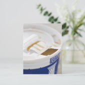 Sluiting van koffie briefkaart (Staand voorkant)