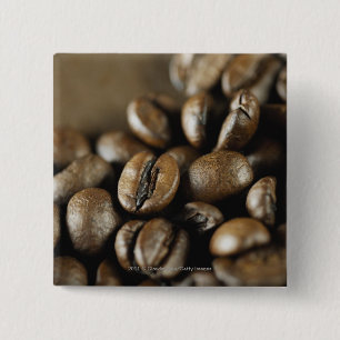 Sluiting van koffiebonen vierkante button 5,1 cm