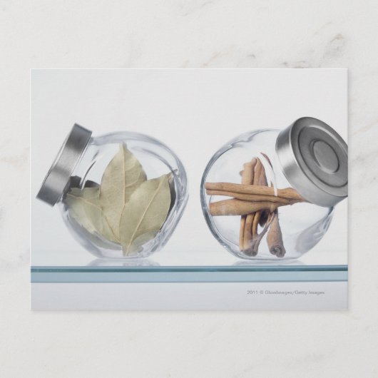Sluiting van kruiden in twee potten briefkaart (Voorkant)