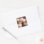 Sluiting van Macaroons Vierkante Sticker (Envelop)