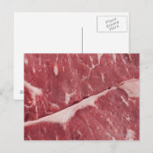 Sluiting van rauw biefstuk briefkaart (Voorkant / Achterkant)
