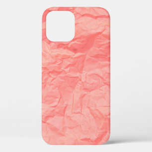 Sluiting van roze kreukjes oud met papier p iPhone 12 hoesje
