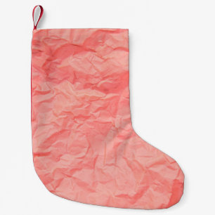 Sluiting van roze kreukjes oud met papier p kleine kerstsok