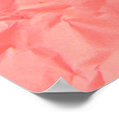 Sluiting van roze kreukjes oud met papier p poster (Hoek)