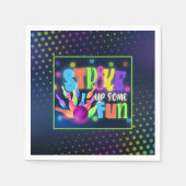 Sluiting wat vun Bowling Birthday Napkin - Neon Servet (Voorkant)