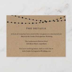 Sluitingskaart met details informatiekaartje