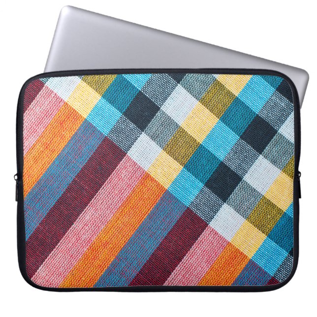 Sluitstructuur van textiel, lendeltje met Thaise s Laptop Sleeve (Voorkant)