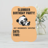 SLUMBER ANNIVERSAIRE PANDA INVITATIONS (Debout devant)