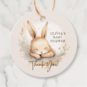 Slumber Bunny Baby shower Favor Gift Label (Voorkant)