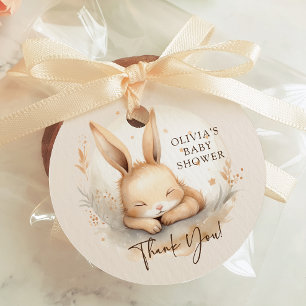 Slumber Bunny Baby shower Favor Gift Label
