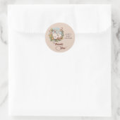Slumber Bunny Baby shower Ronde Sticker (Tas)