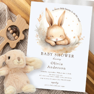 Slumber Bunny Boys Baby shower Kaart