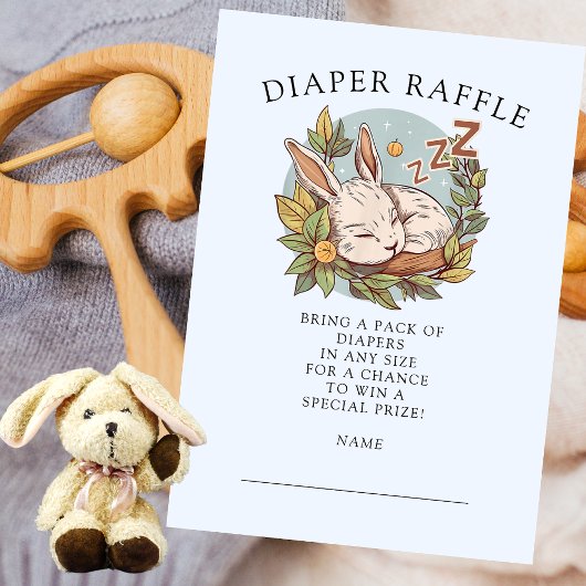 Slumber Bunny Luier Raffle Informatiekaartje