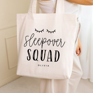 Slumber-partij in Sluepover Squad Editable Tote Bag