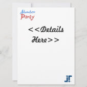 Slumber Partij Kaart (Achterkant)