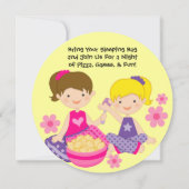 Slumber-partij: uitnodiging (Achterkant)