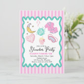 Slumber Party Birthday Invitation – Pink Pajama Sl (Debout devant)