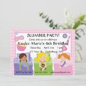 Slumber Party Birthday Kaart (Staand voorkant)