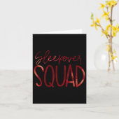 Slumber Party Crew Sleepover Squad Pyjama Hallowee Kaart (Gele Bloem)