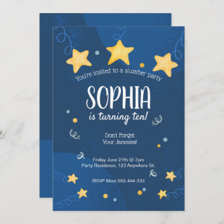 Slumber Party Invitation Sleepover Birthday Kaart