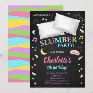 Slumber Party Sleepover Meisjes Uitnodiging