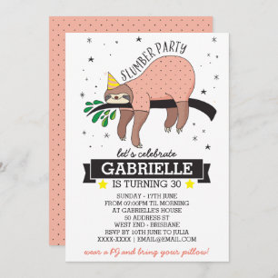 Slumber Party Slotuitnodiging Kaart