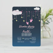 Slumber Party Verjaardag Uitnodigingen (Staand voorkant)