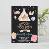 Slumber Pool birthday Party Invitation (Debout devant)