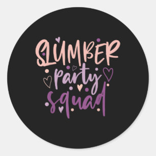 Slumber Py Squad Sleepover Pyjama nagels Make Up Ronde Sticker